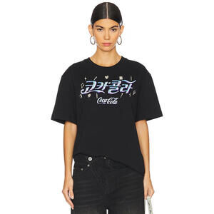 Revolve Private Policy Silver Charm T-shirt graphic coca cola BLACK  M $150msrp